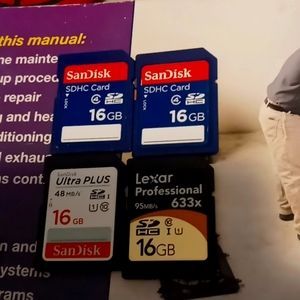 16 GB SDHC MEMORY CARDS SanDisk Lexar